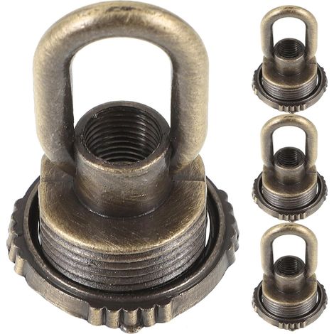 4 Anneaux de suspension pour lampe en alliage de zinc doré (1/5)