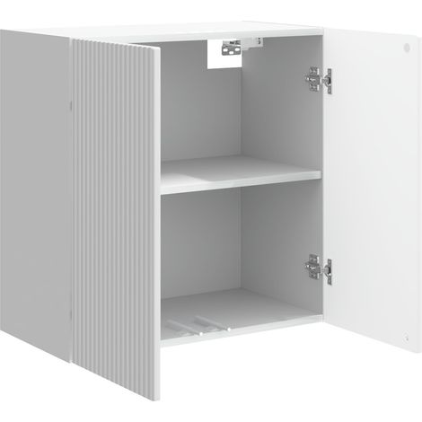 Armadietto a muro Mobiletto a muro Bianco Lucido 59 x 31 x 60 cm DAS802777 (1/5)