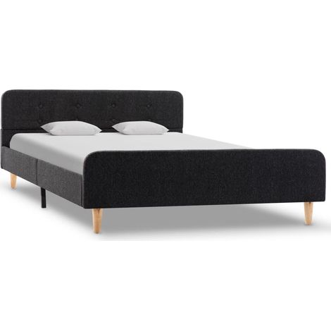 Maison Exclusive - Bettgestell Dunkelgrau Sackleinen 120x200 cm