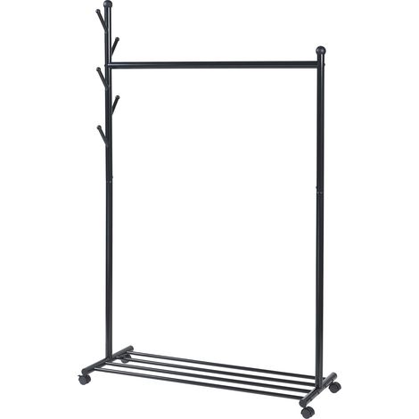 Appendiabiti appendiabiti appendiabiti armadio aperto 170 x 105 x 43 cm nero 030010302