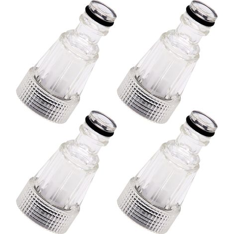4 Pièces Filtres de l'eau pour Nettoyeur Haute Pression, Filtre à Eau pour Tuyau d'arrosage, Pompe, Jardin, Accessoires pour Nettoyeurs Haute Pression (1/4)