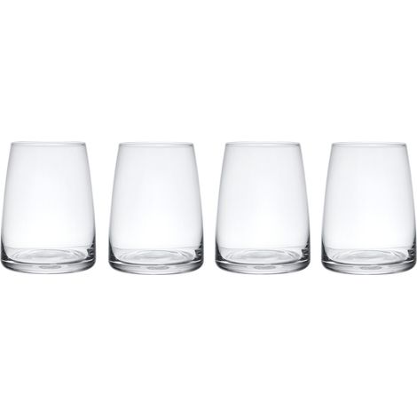 Mikasa Palermo Vaso de Vino de Cristal para Vino, Set de 4, 350ml, en Caja de Regalo, Apto para Lavavajillas