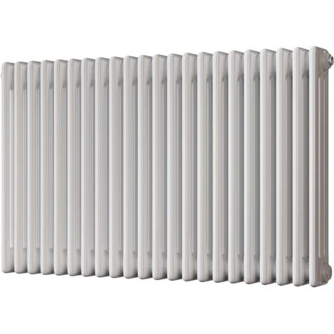 Alpha - White Column Radiator H600mm x W999mm 3 Column - Feet Included
