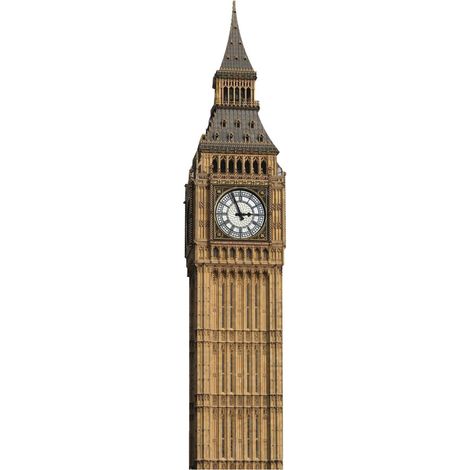 Figurine en carton Big Ben la tour horloge du palais de Westminster H 185 cm (1/4)