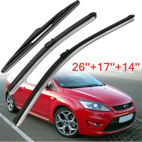 Kit d'essuie-glaces pour Ford Focus MK2 Hatchback 2004-2011 (Royaume-Uni) : 26+17+14 (1/5)
