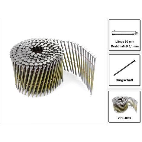 Chiodi ad anello BOSTITCH RLX - Ø301mm - lg 90mm - lucido - 4050 pezzi - F310R90Q (1/5)