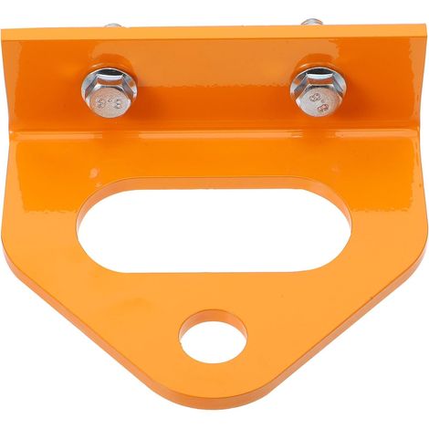 Gancio di traino per trattore/tosaerba in ferro, fissaggio sicuro, colore arancione. (1/5)