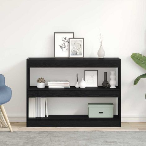 Bücherregal Schwarz Eichen-Optik 100 x 30 x 72 cm Holzwerkstoff