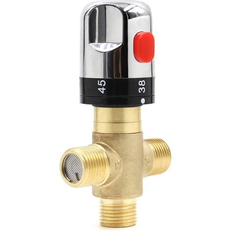 Mitigeur Thermostatique Robinet Salle de Bain Laiton Contrôle Précision Température (1/4)