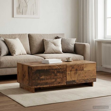 vidaXL Tavolino da salotto Legno antico 102 x 50,5 x 35 cm (1/5)