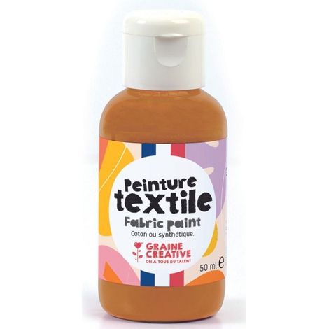 Peinture pour textile 50 ml - caramel (1/4)