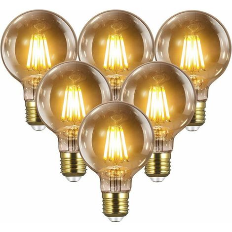 E27 Retro Edison LED Bulb-8W Retro G80 Ampoule à incandescence décorative Restaurant Bar Light Vintage Ampoule à incandescence à intensité variable (1/5)
