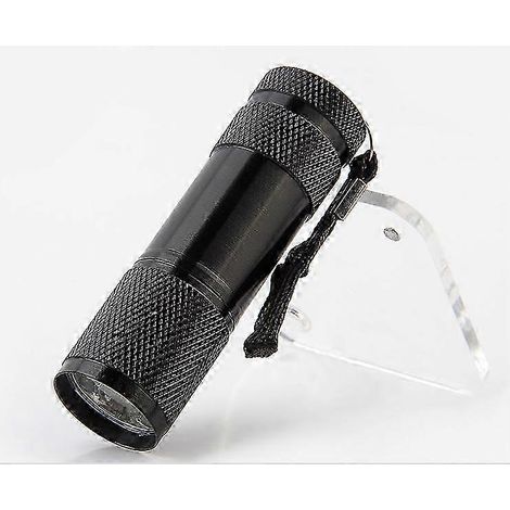 Lampe torche UV à lumière noire, lampe torche multifonctionnelle violette pour l'inspection de billets (noire) (1 pièce) (1/3)