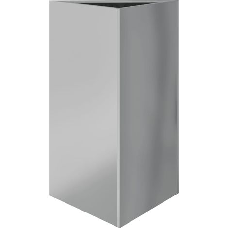 Fioriera rialzata fioriere fioriere terrazza giardino triangolare 50 x 43 x 75 cm acciaio zincato Argento 020038818