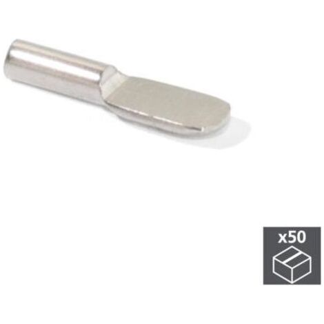 Support pour étagères en bois, cuillère, D. 5 mm, Acier, Nickelé, 50 ut. - talla (1/3)
