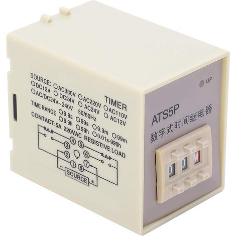 Module relais temporisé numérique LED ATS5P AC380V - Réglage (1/5)