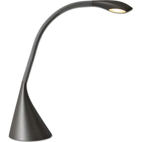 Naeve ALF Lampe de bureau LED à intensité variable de 40 cm, grise, 3 000 K, capteur tactile avec port USB (1/2)