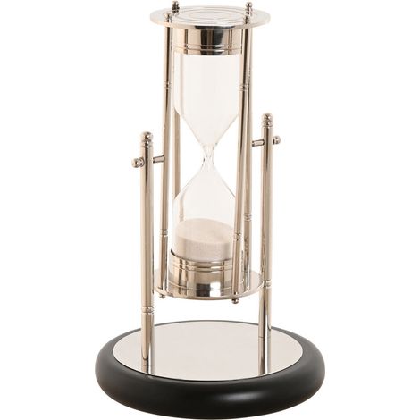 Reloj De Arena Aluminio Cristal 15X15X26 Cromado (1/4)