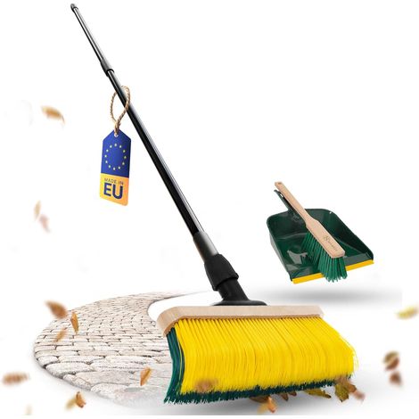 Balai à griffes Novaliv Premium avec manche 50 cm, y compris le kit de balayage extérieur, balai spécial à poils courbés - idéal comme balai de
