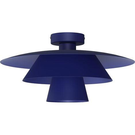 Plafonnier décoratif Plato Luminex bleu marine à 3 abat-jours, E27, 15 W (1/2)