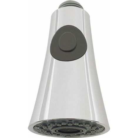 Remplacement pour robinet de cuisine, douchette, robinet de cuisine, 2 jets, pommeau de douche de rechange pour mitigeur de cuisine, universel G1/2 - argent (1/5)