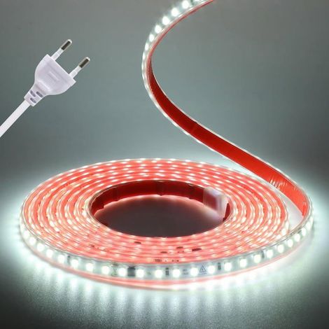 220V Ruban Led,Smd 2835 120 Led/M Bande Led,Ip65 Étanche 10Cm Cuttable Super Lumineux Ruban Adhésif Pour Papeterie Alimentat[CA277] (1/5)