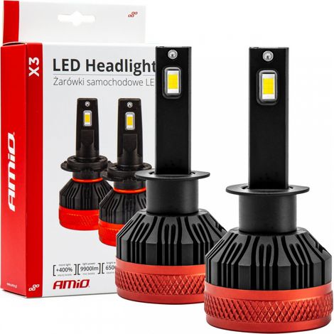 Bombillas LED para coche serie X3 H1 6500K Canbus amio-02977 (1/5)