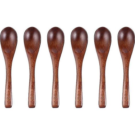 Lot de 6 cuillères à miel en bois (1/3)