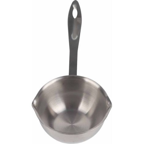 Chauffe-beurre multifonctionnel, fond plat, compatible avec les plaques �� induction, mini pot �� beurre en acier inoxydable, pot �� lait, petite casserole (150 ml) avec fond compatible avec les plaqu