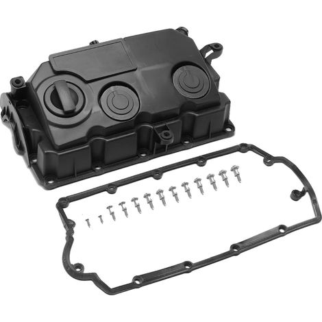 Tapa de culata, material plástico, tamaño estándar, compatible con AUDI/SEAT/SKODA, válvula de ventilación incluida, kit de juntas con tornillos (1/5)