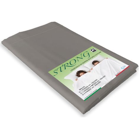 LENZUOLO di sopra CORDONETTO STRONG tortora made in Italy Una Piazza