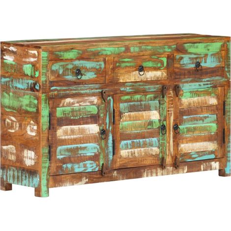 Sideboard 110x30x65 cm Altholz Massiv vidaXL (1/5)