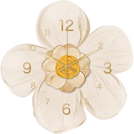 Wall Clock, Art Deco Wall Clock, Modern Crystal Porcelain Wall Clock, Battery Operated Wall Clock, Ideal for Living Room, Bedroom, Office (1/5)