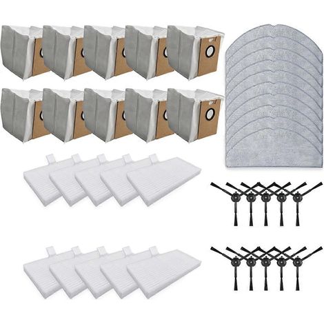 Ersatzteile für RV30 / RV20 / RV30 Max / RV20 Max: HEPA-Filter, Seitenbürste, Reinigungstuch und Staubbeutel (1/5)