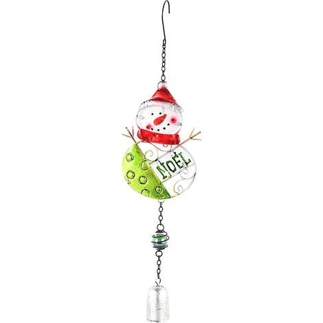 Clochette À Vent En Fer - Décoration De Noël Intérieure Et Extérieure - Pour Balcon Jardin Porte - 39,5 X 12 Cm - 1 Pièce (1/5)