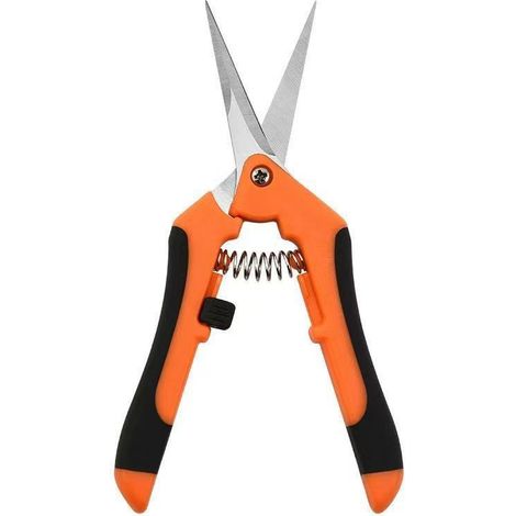 Sécateur, longueur : 17 cm, lame en acier/manche en plastique, noir/orange (1/4)