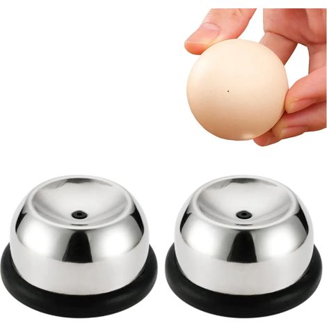 2 perforadores de huevos de acero inoxidable, herramienta de cocina semiautomática, perforador de huevos (1/3)