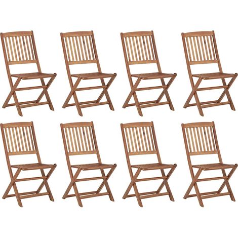 Maison Exclusive - Klappbare Gartenstühle mit Kissen 8 Stk. Massi