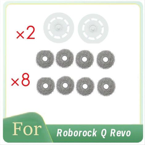 Lot de 10 lingettes de rechange pour aspirateur robot Roborock Q Revo / P10 / A7400RR
