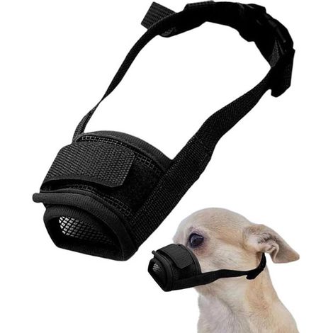 Muselière courte pour chiens de petite et moyenne taille - Anti-morsure - Chihuahua - Shih Tzu - Tour de gueule : 18-24 cm (1/5)