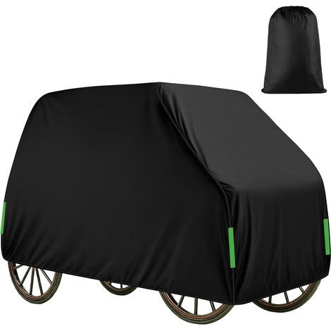 Bâche de Protection pour remorque de Cheval - Oxford 420D Avec sangle coupe-vent et bandes réfléchissantes - Protection complète contre neige, pluie, poussière, UV (1/5)