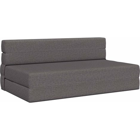 Klappsofa Bett Hellgrau 152 x 86,5 x 60 cm Stoff vidaXL