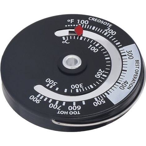 Magnetisches Ofenthermometer 0–500 °C, Zifferblatt aus Aluminiumlegierung, hochpräzises Thermometer für Kamine (1/5)