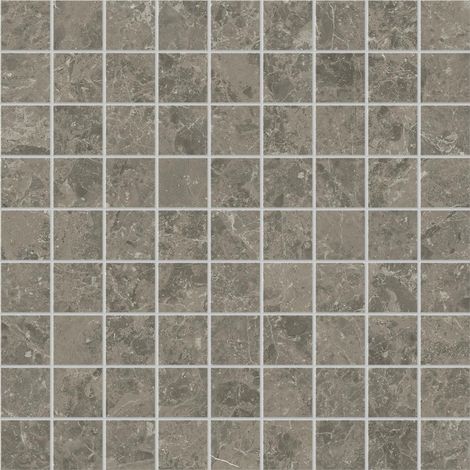 Mosaïque effet Marbre Gris Impérial 3,5x3,5 cm Quadra 30x30x0,9 cm Mat Orsiano - Sol et mur intérieur (vendu par carton de 0,9 m²) - RO'MA CARRELAGE
