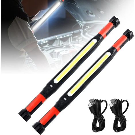 2026 Nouvelle lampe de travail magnétique, barre d'éclairage LED rechargeable pour sous-capot, accessoire d'éclairage pour mécanicien/réparation automobile/garage (2) (1/5)