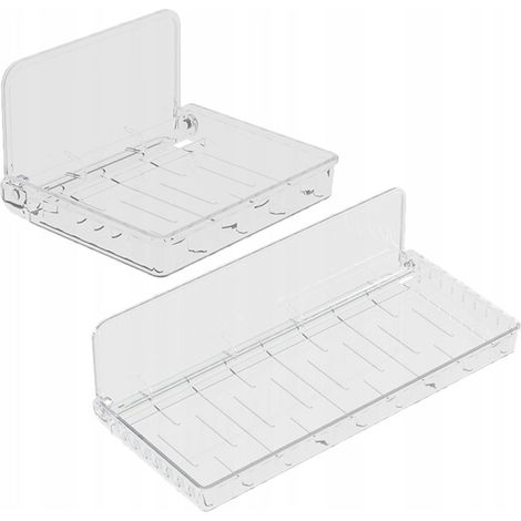 Set Estante Ducha Mural Transparente Plegable (1/4)