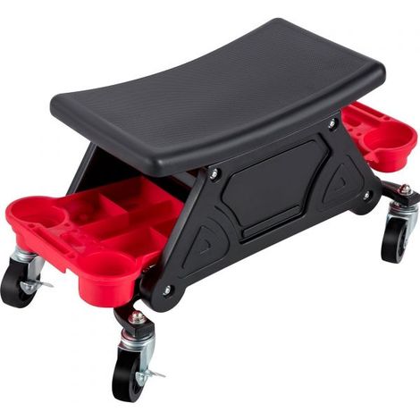 SGABELLO DA OFFICINA MECCANICO 136KG SGABELLO CARRELLO PER AUTO MOTO CON 4 RUOTE (1/4)