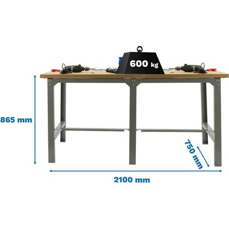 Simonrack Robustes Arbeitstisch 600 kg Tragfähigkeit