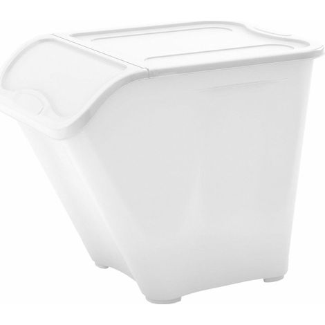 Boîte de carton Kis 55L plastique blanche 55x39x46 cm (1/2)