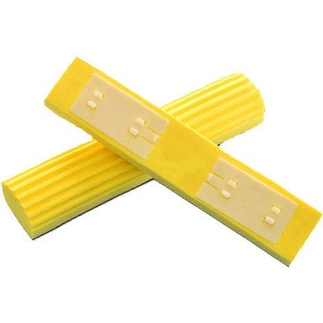 Lot de 2 têtes de balai éponge absorbant l'eau, pour le nettoyage des sols de la maison et de la cuisine.-27.00X6.00X5.00CM-Yellow (1/3)
